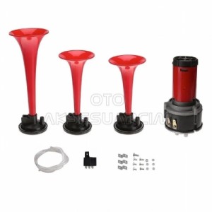 Oscar 3'lü Borulu Havalı Korna 12v OSN-0402 Oscar 3'lü Borulu Havalı Korna 12v OSN-0402