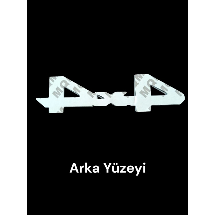 4x4 Metal Çamurluk Bagaj Yazısı Arma Mat Siyah