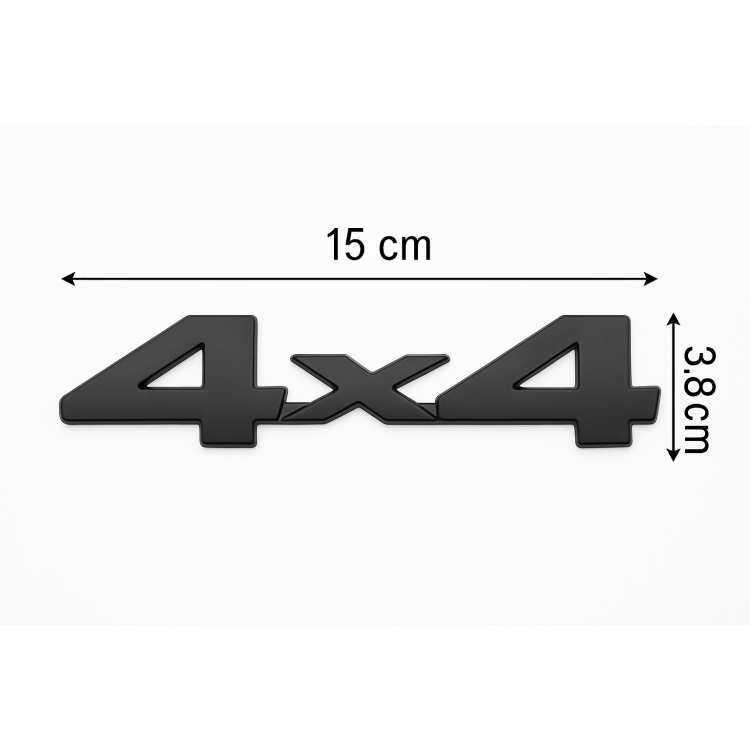 4x4 Metal Çamurluk Bagaj Yazısı Arma Mat Siyah
