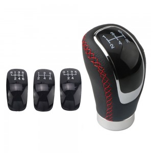 5/6 İleri Dikişli Deri Manuel Vites Topuzu Oval Kırmızı Dikişli 5/6 İleri Dikişli Deri Manuel Vites Topuzu Oval Kırmızı Dikişli