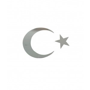 Ay Yıldız Metal Oto Sticker Krom 7x5cm Ay Yıldız Metal Oto Sticker Krom 7x5cm