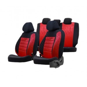Binek Araba Oto Koltuk Kılıfı Universal Siyah Kırmızı