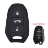 Citroen C4 Picasso DS3 DS4 DS5 DS6 Uyumlu Silikon Oto Anahtar Kumanda Kabı Kılıf Siyah