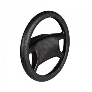 Deri Direksiyon Kılıfı Geçme Desenli Siyah F-08 Deri Direksiyon Kılıfı Geçme Desenli Siyah F-08