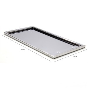 Dikdörtgen Krom Plakalık Araba Plaka Altlığı 30x16cm Dikdörtgen Krom Plakalık Araba Plaka Altlığı 30x16cm