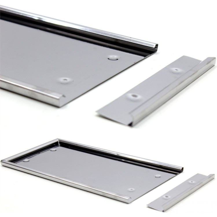 Dikdörtgen Krom Plakalık Araba Plaka Altlığı 30x16cm