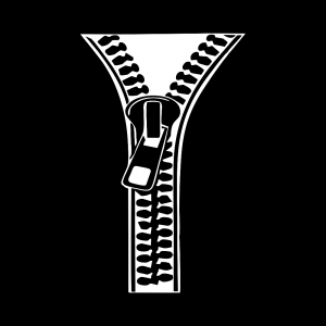 Fermuar Oto Sticker Beyaz 12x20cm Fermuar Oto Sticker Beyaz 12x20cm