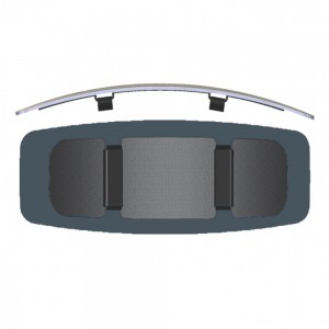 İç Dikiz Aynası Bombeli Lastikli Pala Geçme 30.5x9.5cm 554040