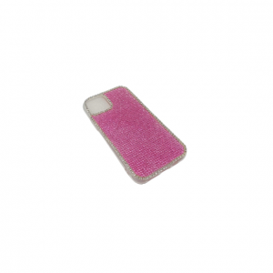 iPhone XS Uyumlu Kristal Taşlı Telefon Kılıfı Pembe