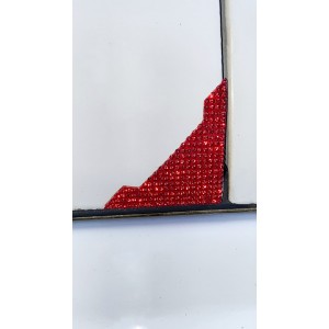 Kristal Taşlı Araba Kapı Köşe Koruyucu 2'li Kırmızı