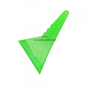 Kısa Saplı Eğik Ragle Arka Cam Filmi Çekme Aparatı Yeşil 23x13cm