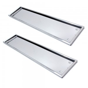 Krom Plakalık Plaka Altlığı 53x12cm 2'li Krom Plakalık Plaka Altlığı 53x12cm 2'li