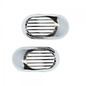 Krom Yan Sinyal Çerçevesi Kafesli Izgaralı Kapak 10x5cm 2 Parça