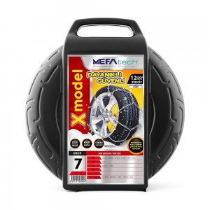 MefaTech X Model Oto Araba Anti Patinaj Takmatik Kar Zinciri 12mm No:7