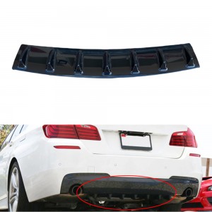 Mini Köpek Balığı Difüzör Plastik Arka Tampon Eki Parlak Siyah 85x16cm