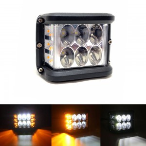 Off Road Led Projektör Çalışma Sis Lambası Beyaz 3 Modlu Turuncu Flashlı 12 Ledli ONP0525