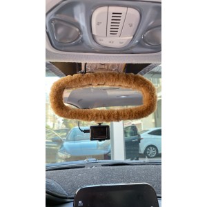 Peluş Dikiz Ayna Kılıfı Süs Kahverengi Peluş Dikiz Ayna Kılıfı Süs Kahverengi