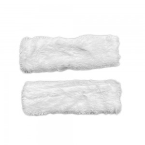 Peluş Seyahat Emniyet Kemer Pedi Kılıfı 2'li Beyaz