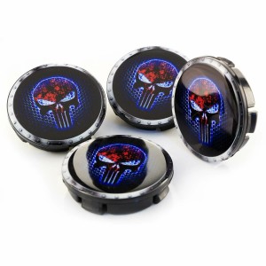 Punisher Damla Geçme Jant Göbeği Neon Mor 4'lü 55mm