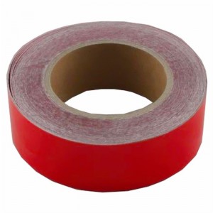 Reflektif Fosfor Şerit Bant Reflektör Kırmızı 4cm x 25 Metre