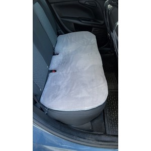 Yumuşak Tüylü Peluş Serme Oto Koltuk Koruyucu Minder Arka Gri