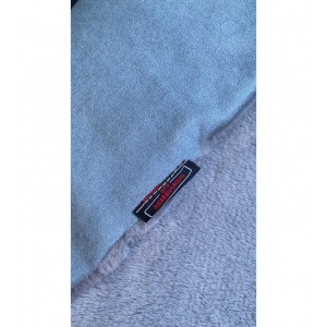 Yumuşak Tüylü Peluş Serme Oto Koltuk Koruyucu Minder Ön Tekli Gri