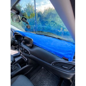 Yumuşak Tüylü Oto Torpido Bagaj Üstü Örtü Peluş Halı Mavi 130x40cm