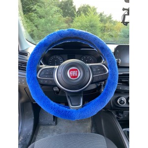 Yumuşak Tüylü Peluş Direksiyon Kılıfı Mavi Yumuşak Tüylü Peluş Direksiyon Kılıfı Mavi