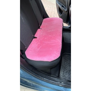 Yumuşak Tüylü Peluş Serme Oto Koltuk Koruyucu Minder Arka Şeker Pembe