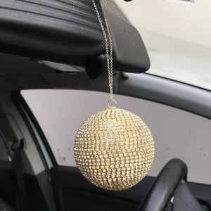 Kristal Taşlı Disko Topu Dikiz Ayna Süsü Büyük 8cm Altın Kristal Taşlı Disko Topu Dikiz Ayna Süsü Büyük 8cm Altın