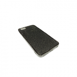 iPhone 6 Uyumlu Kristal Taşlı Telefon Kılıfı Şeffaf Siyah