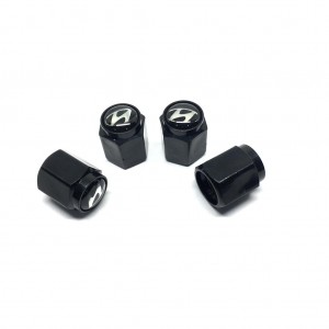 Hyundai Altıgen Sibop Kapağı 4'lü Parlak Siyah