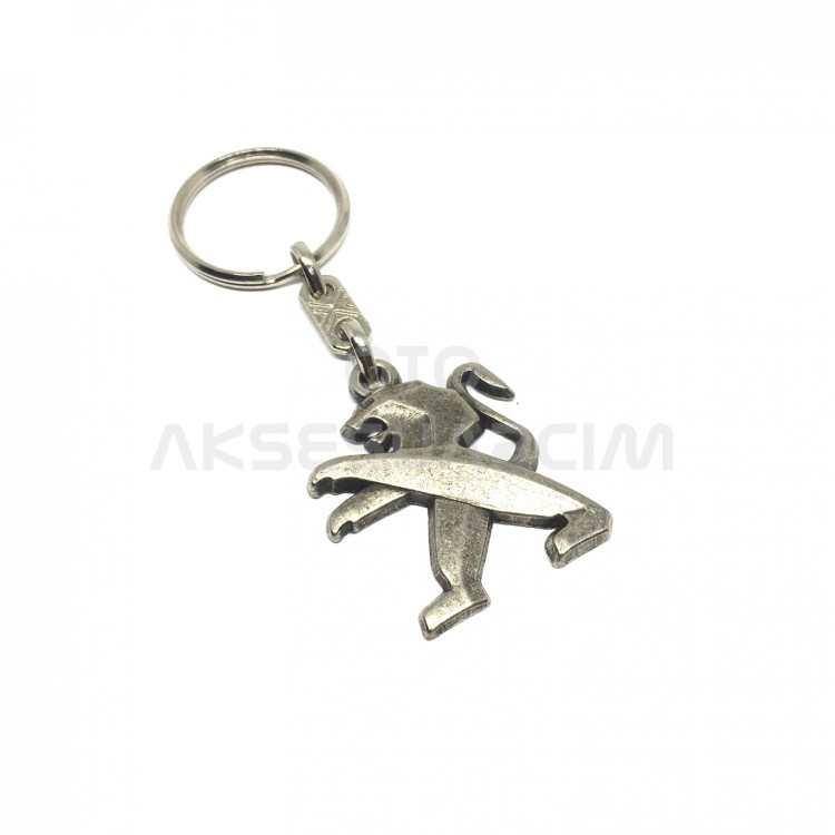 Peugeot Metal Oto Anahtarlık Siyah Krom Peugeot Metal Oto Anahtarlık Siyah Krom