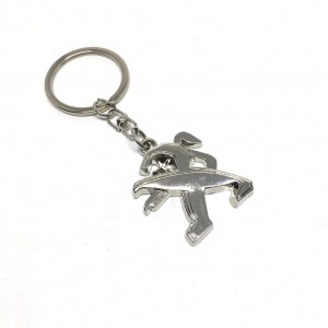 Peugeot Metal Oto Anahtarlık Krom