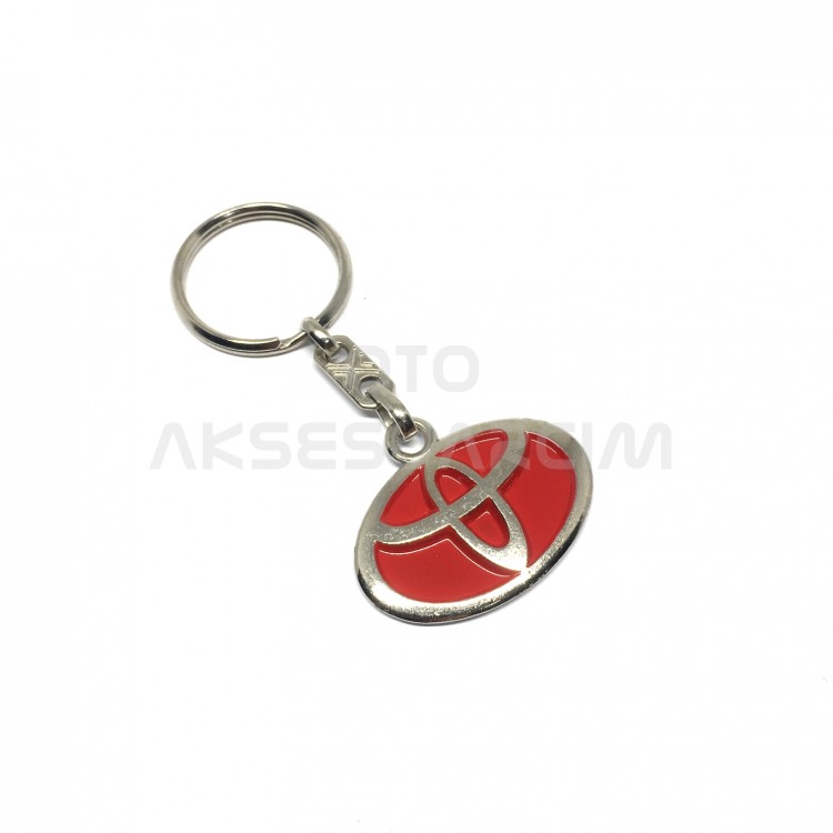 Toyota Metal Oto Anahtarlık Kırmızı Toyota Metal Oto Anahtarlık Kırmızı