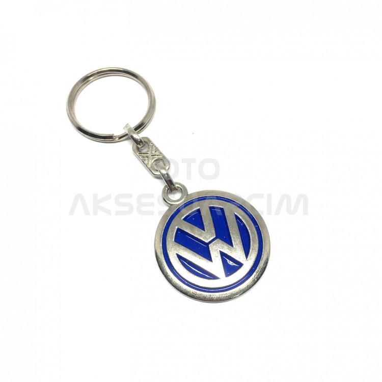 Volkswagen Metal Oto Anahtarlık Krom Mavi Volkswagen Metal Oto Anahtarlık Krom Mavi