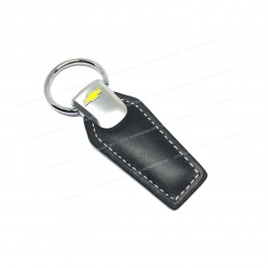 Chevrolet Metal Oto Anahtarlık Uzun Siyah Derili