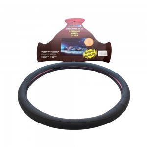 Deri Geçme Otobüs Tır Kamyon Direksiyon Kılıfı Siyah 50cm Deri Geçme Otobüs Tır Kamyon Direksiyon Kılıfı Siyah 50cm