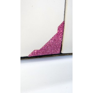 Kristal Taşlı Araba Kapı Köşe Koruyucu 2'li Pembe