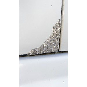 Kristal Taşlı Araba Kapı Köşe Koruyucu 2'li Gümüş