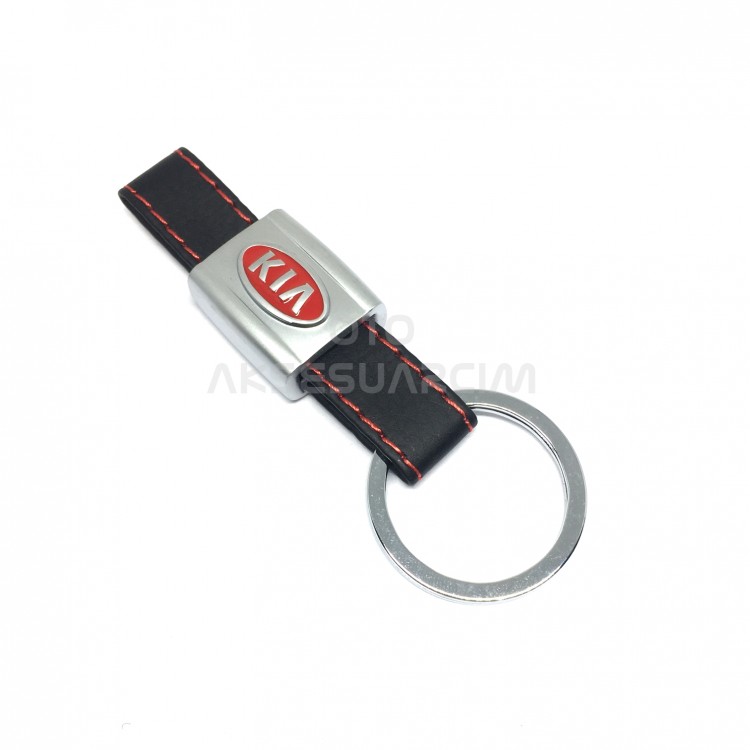 Kia Derili Ortası Metal Oto Anahtarlık Siyah Krom Kia Derili Ortası Metal Oto Anahtarlık Siyah Krom