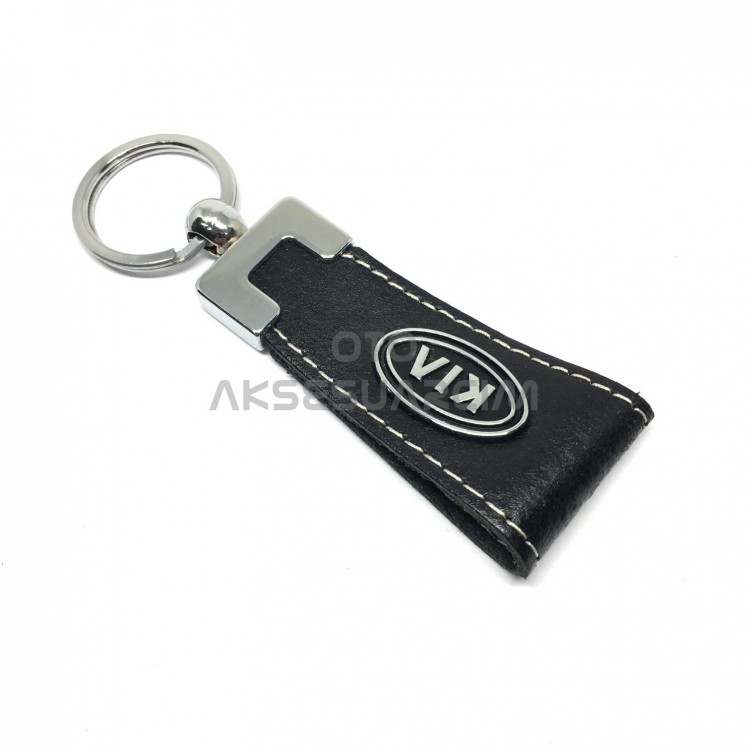 Kia Metal Oto Anahtarlık Uzun Siyah Derili KIA2 Kia Metal Oto Anahtarlık Uzun Siyah Derili KIA2
