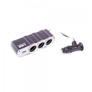 Oto Çakmaklık Çoklayıcı 3'lü Çakmak Soketi 1 USB Girişi ONT128 Oto Çakmaklık Çoklayıcı 3'lü Çakmak Soketi 1 USB Girişi ONT128