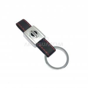 Nissan Derili Ortası Metal Oto Anahtarlık Siyah Krom