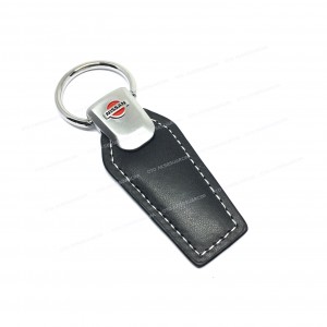 Nissan Metal Oto Anahtarlık Uzun Siyah Derili