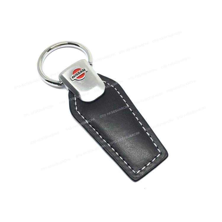 Nissan Metal Oto Anahtarlık Uzun Siyah Derili Nissan Metal Oto Anahtarlık Uzun Siyah Derili