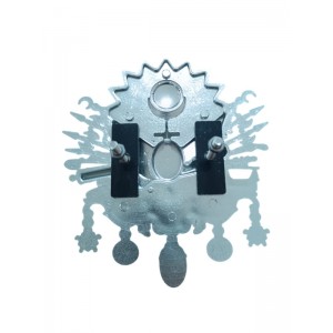 LG-NKT506 - Osmanlı Devlet Arması Kabartma Logo Vidalı Büyük 12x11cm Gold