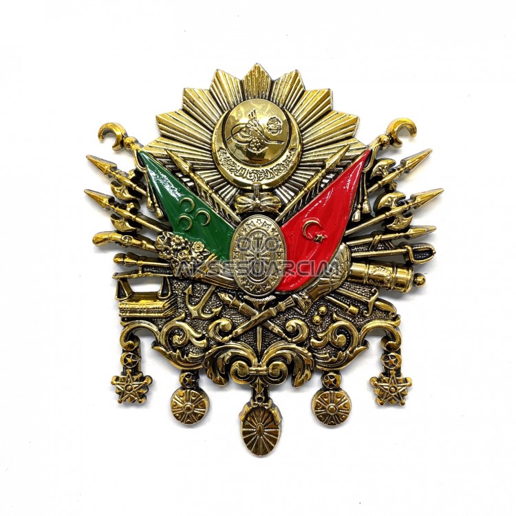 LG-NKT506 - Osmanlı Devlet Arması Kabartma Logo Vidalı Büyük 12x11cm Gold LG-NKT506 - Osmanlı Devlet Arması Kabartma Logo Vidalı Büyük 12x11cm Gold