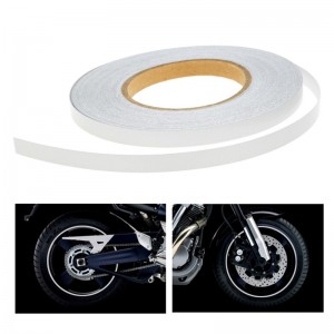 Reflektif Fosfor Şerit Bant Reflektör Jant Şeridi 0.5cmx10 Metre Beyaz