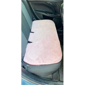 Yumuşak Tüylü Peluş Serme Oto Koltuk Koruyucu Minder Arka Pudra Pembe